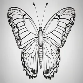 butterfly drawing outline