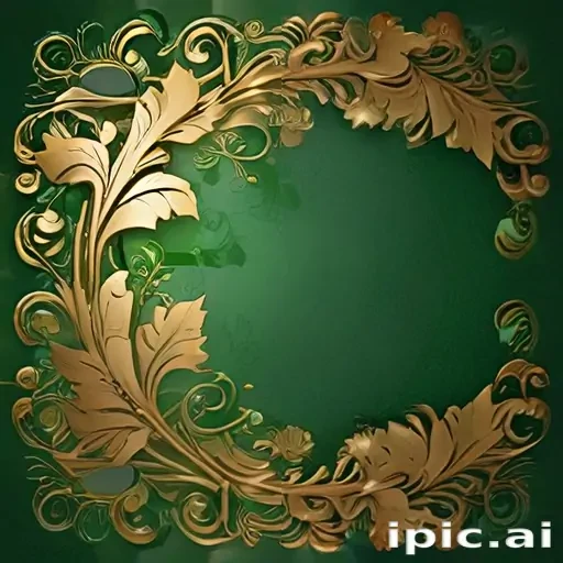 gold and green background