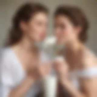lesbians drinking milk