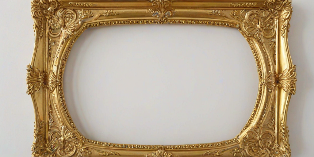 gold frame transparent