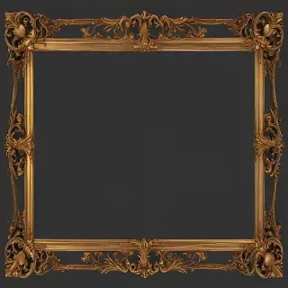 golden frame png transparent