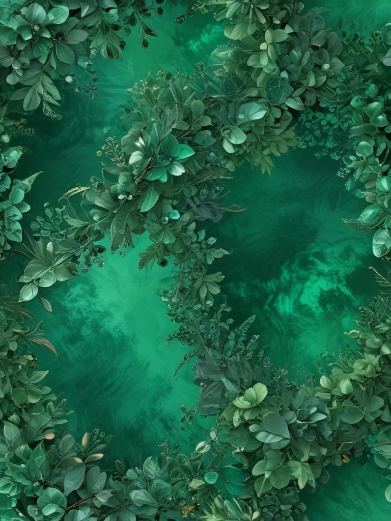 emerald green background