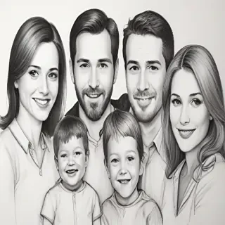 drawings of family