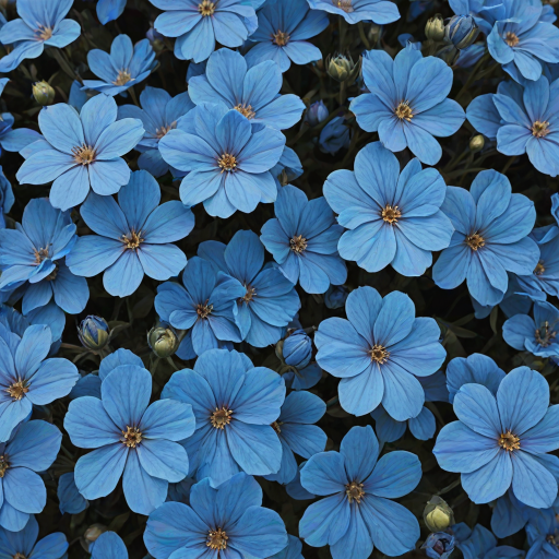 aesthetic blue flowers