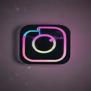 neon instagram logo