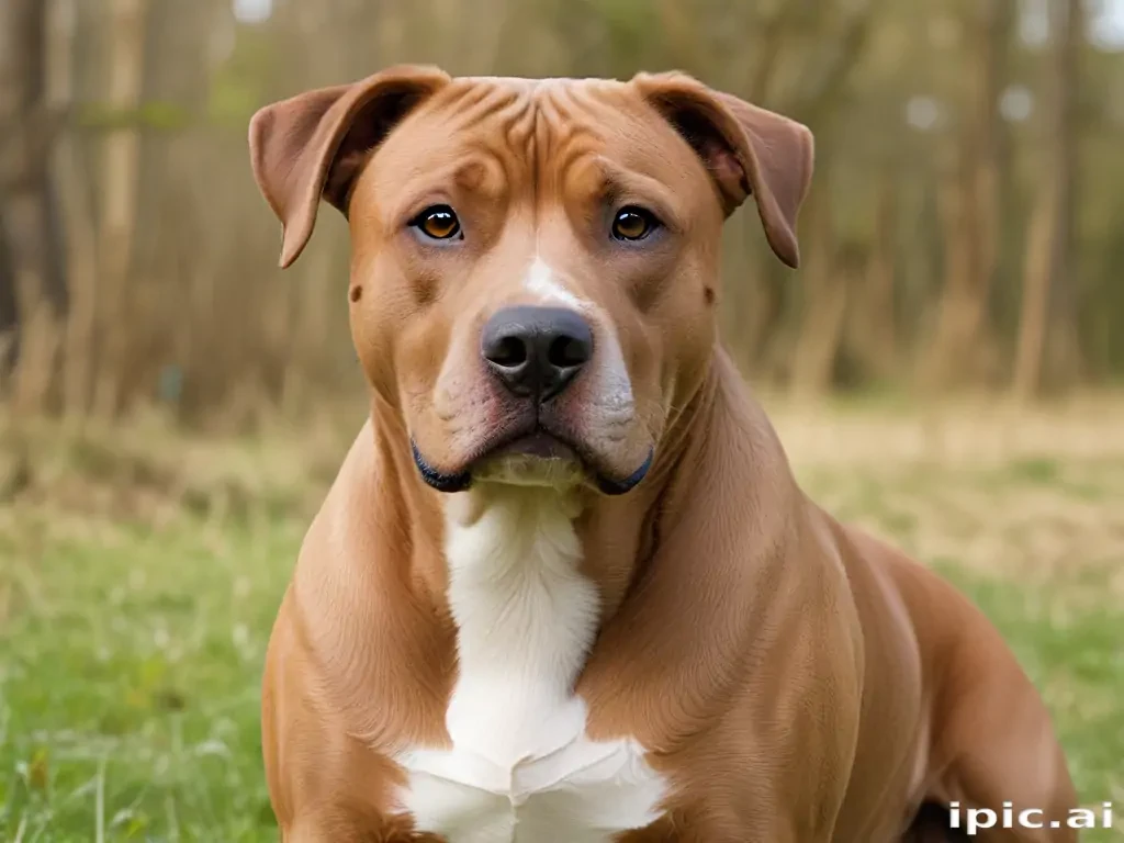 Labrabull Line A Loyal and Majestic Dog Posing Confidently in a Natural Setting.
