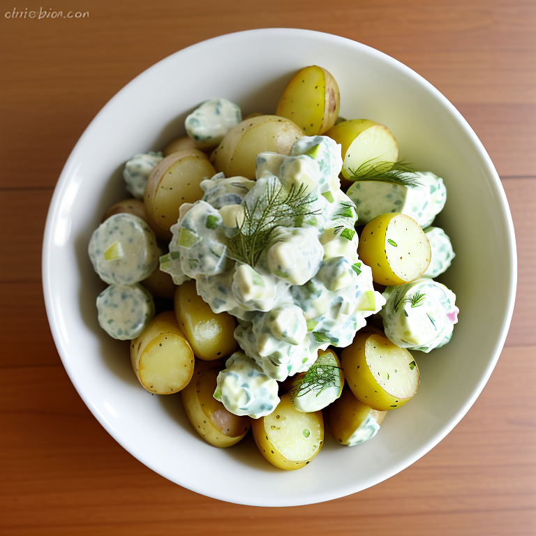 potato salad with dill pickles