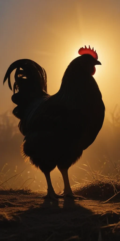 silhouette of a chicken