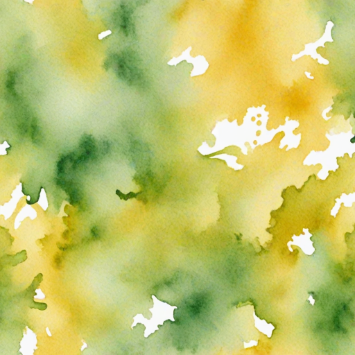 create a watercolor texture with soft yellow and green shades blending together on a white background.