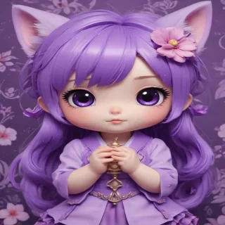 kawaii cute purple wallpaper