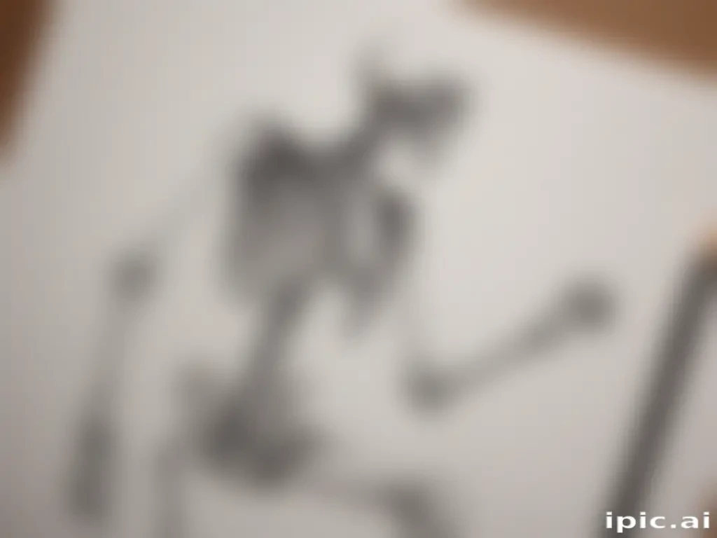 creative skeleton drawing art