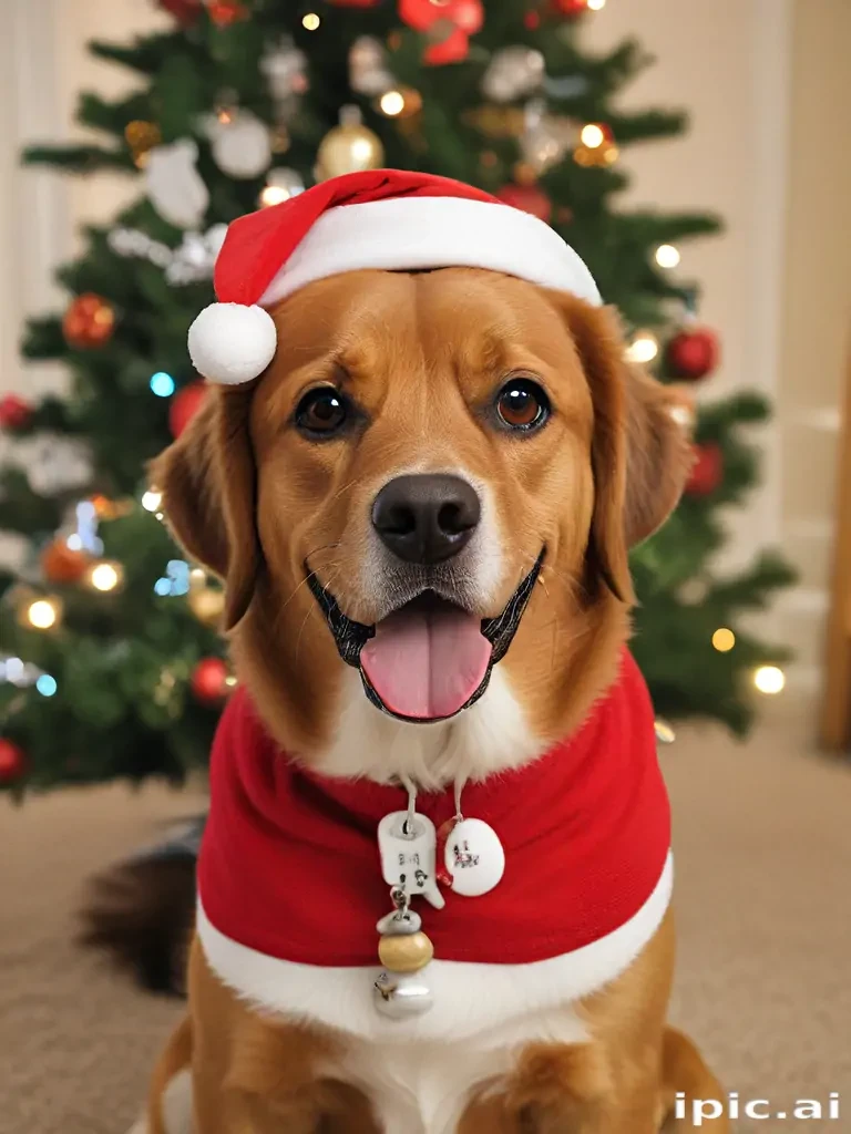 pictures of dogs christmas