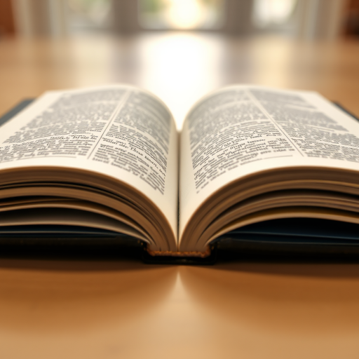 a high-resolution image of an open book viewed from a top-down angle, using a DSLR camera with a 50mm lens, f/2.8 aperture, ISO 100, natural lighting, with a soft focus background to enhance the book's details