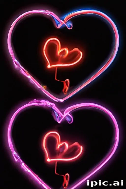 neon heart png