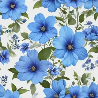 blue flowers transparent background