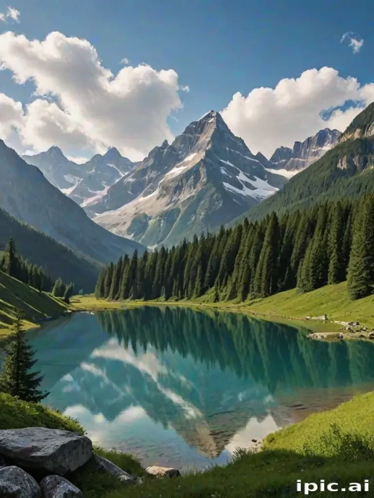 mountainous background