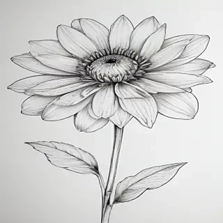 flower drawing for coloring