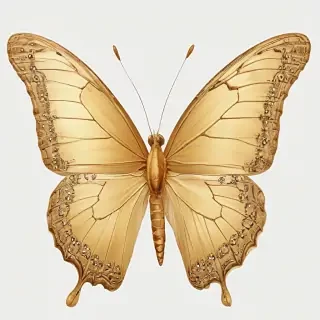 golden butterfly png