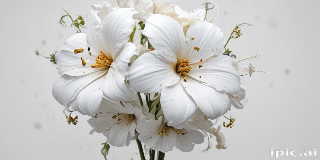 A Beautiful Arrangement of Elegant White Flowers on a Soft Background.