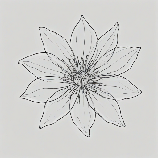 transparent flower outline