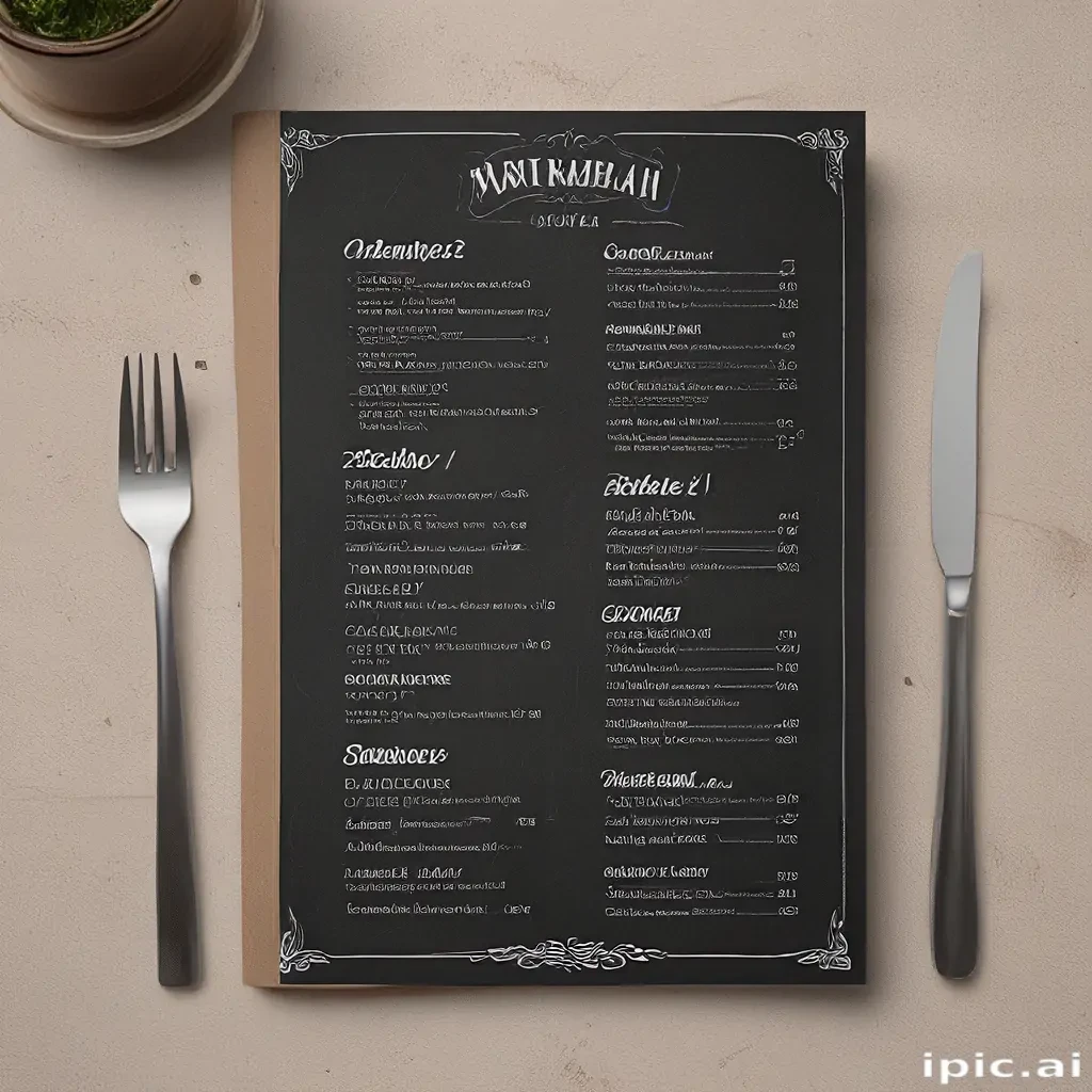 menu mock up
