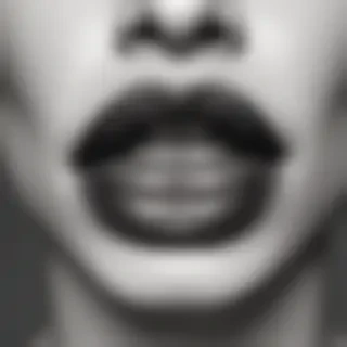 lips black and white clipart
