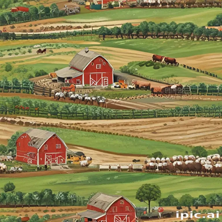 background of a farm