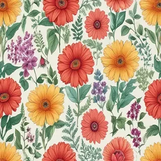 color drawings of flowers