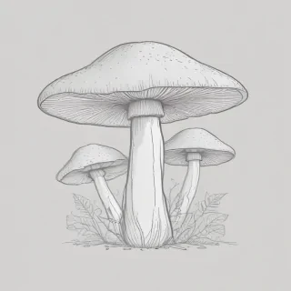 mushroom line art