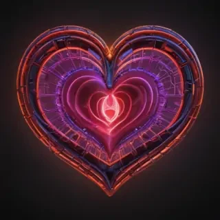 neon heart png
