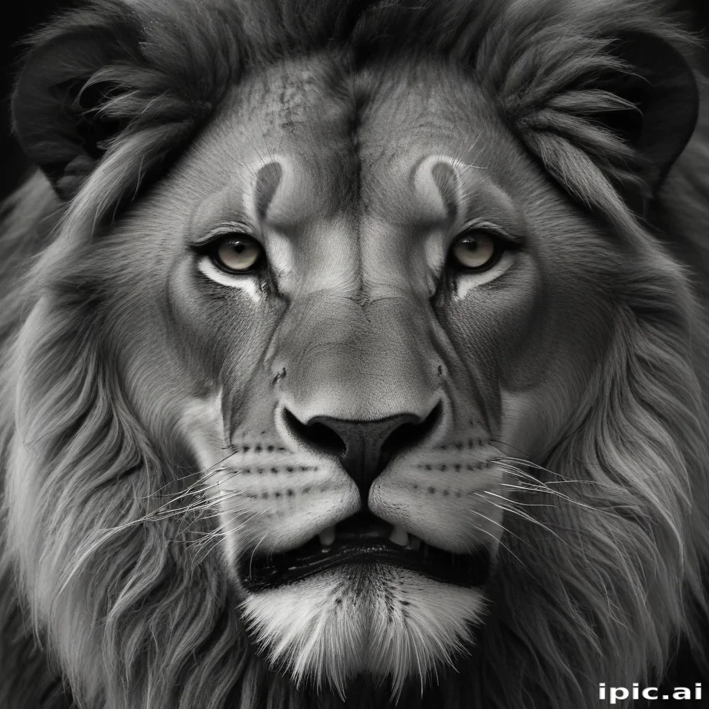 lion black and white pictures