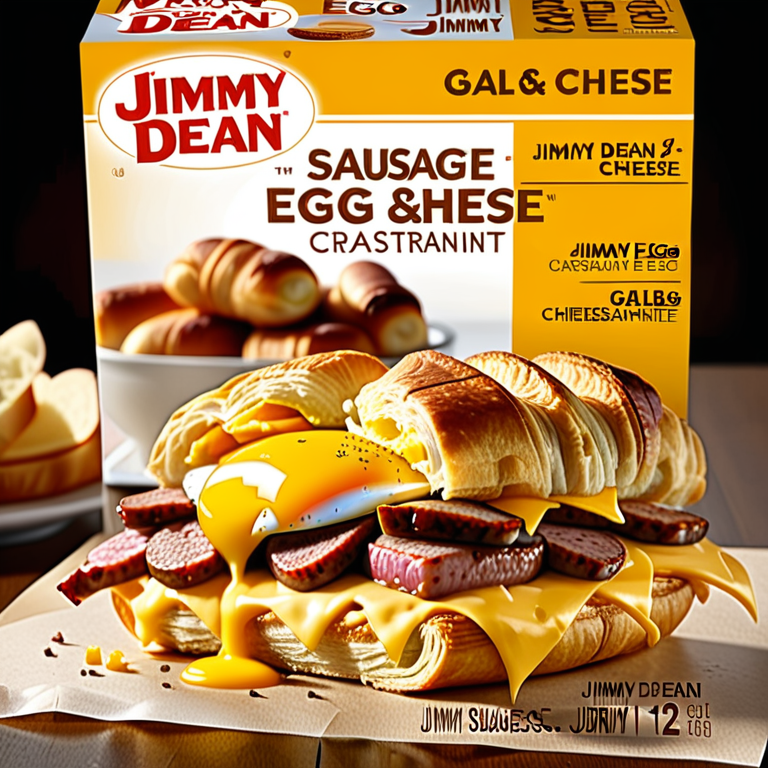 jimmy dean sausage egg and cheese croissant calories