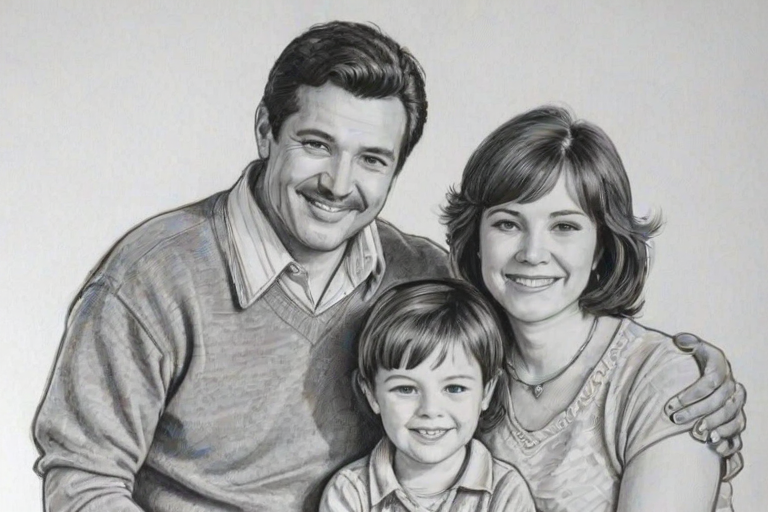 drawings of family