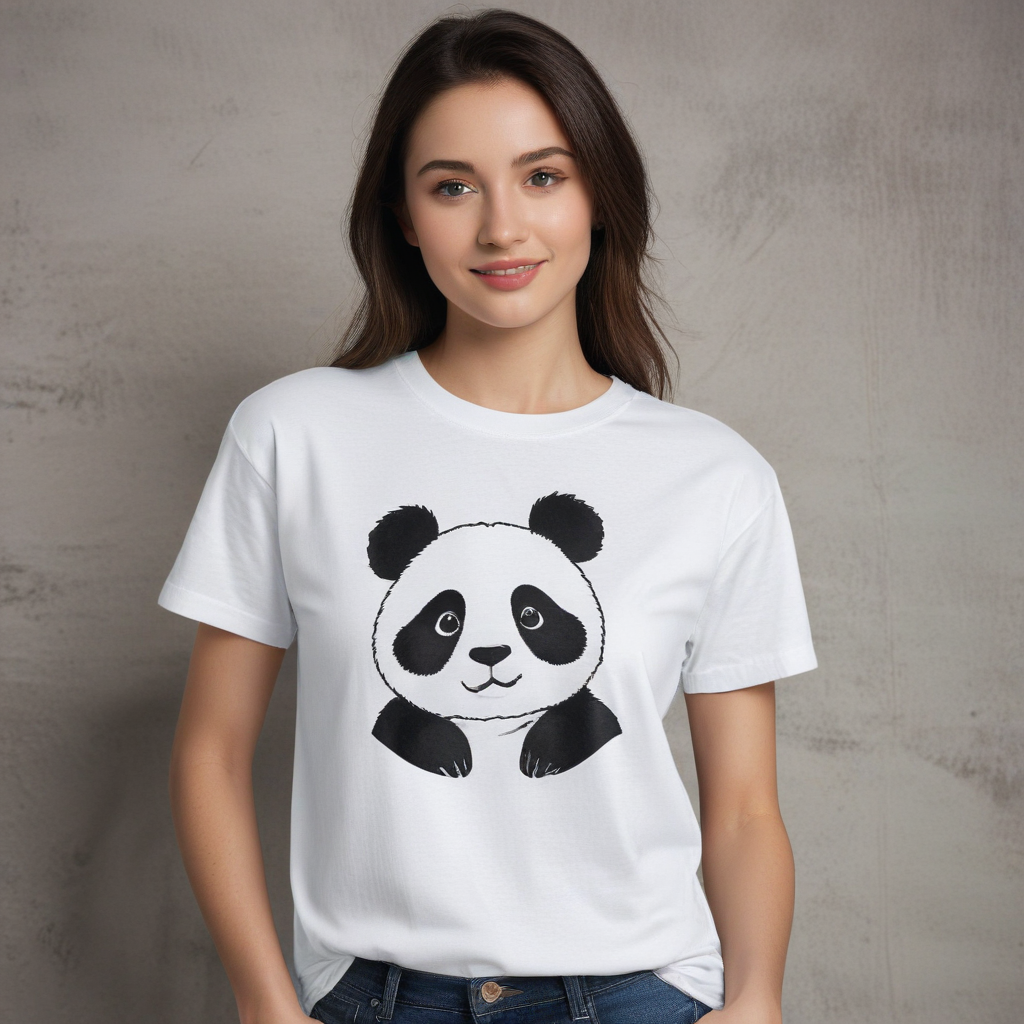 create a t shirt design with panda