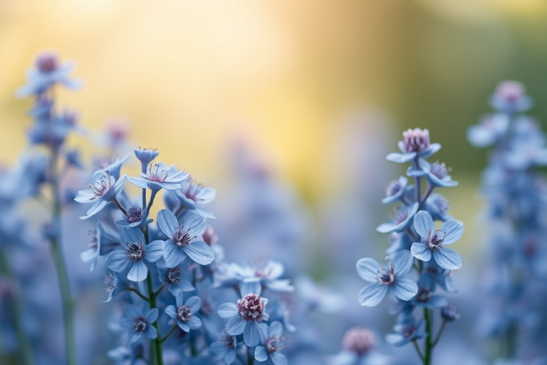 blue flowers background