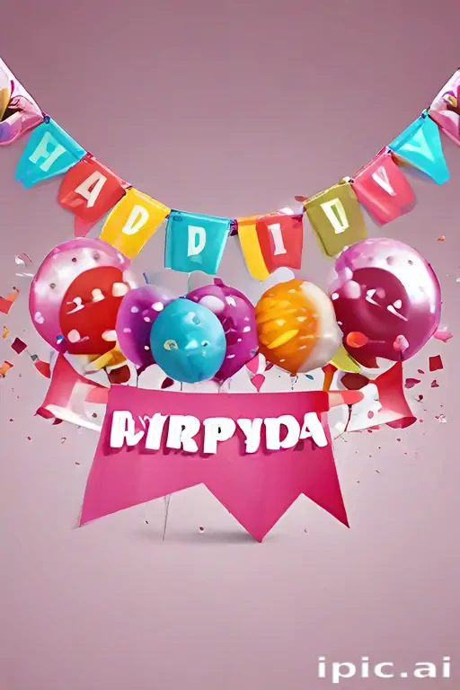 happy birthday banner png