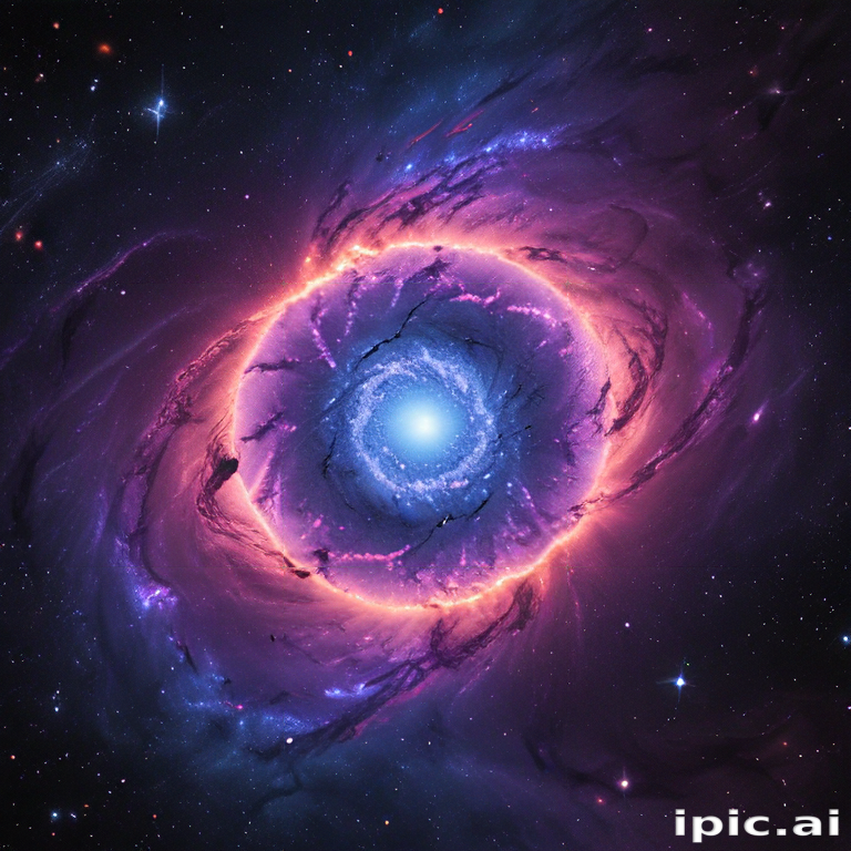 Vibrant Cosmic Swirl: A Stunning Showcase of Colorful Galactic Beauty