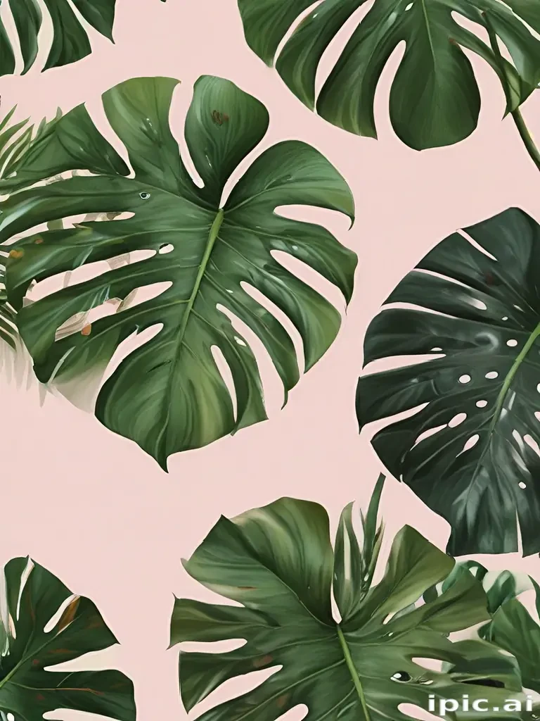 aesthetic monstera wallpaper