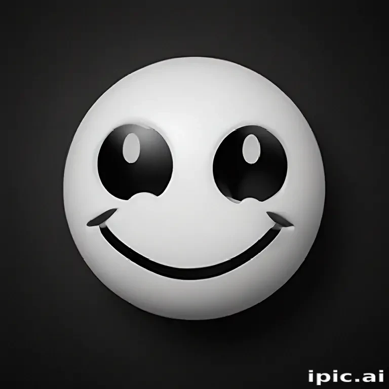 white smiley face black background