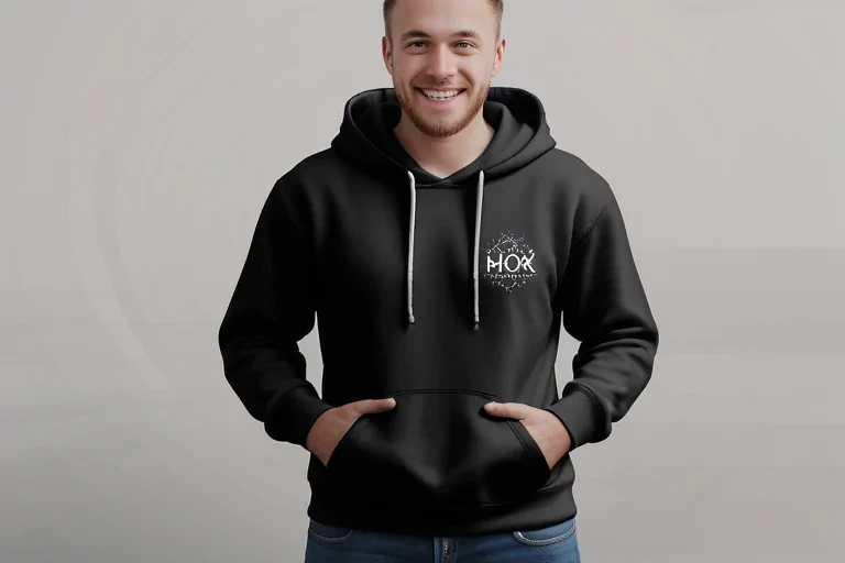 black hoodie mockup
