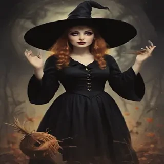 vintage witch art