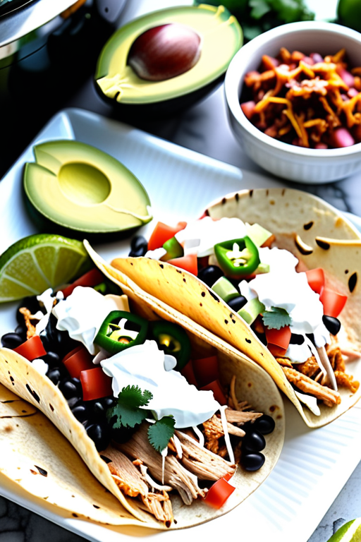 4 ingredient crockpot chicken tacos