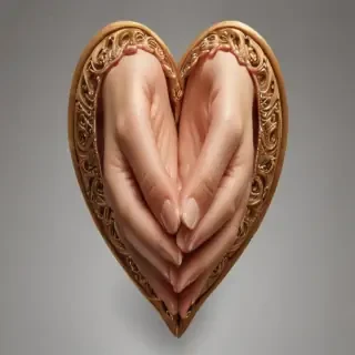 hand heart clipart