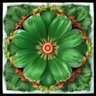 green flower png