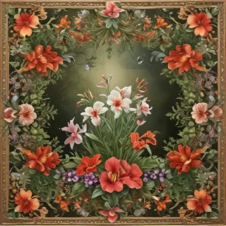 png border flower
