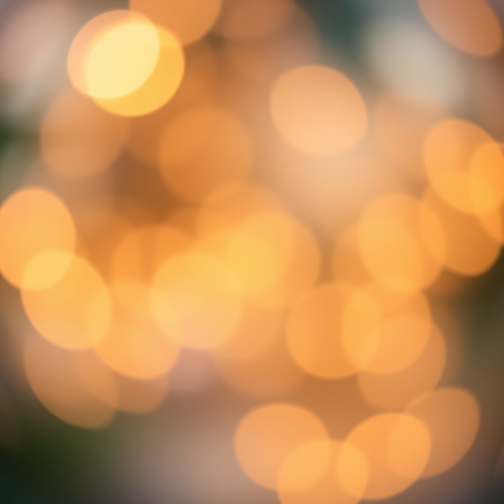 create a high-quality bokeh background with warm golden tones and soft blurred circles, use a DSLR camera with a 50mm lens, aperture f/1.8, ISO 100, shutter speed 1/200s, shallow depth of field, soft focus style