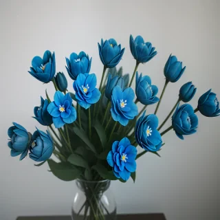 aesthetic blue flowers