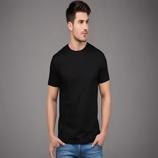 black tee mockup