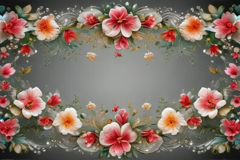 transparent flower border