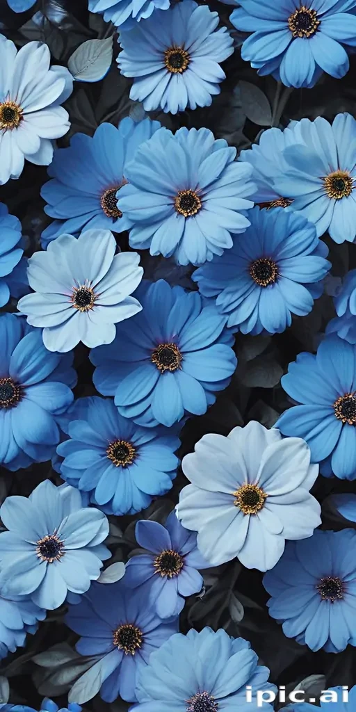 blue flower wallpaper aesthetic